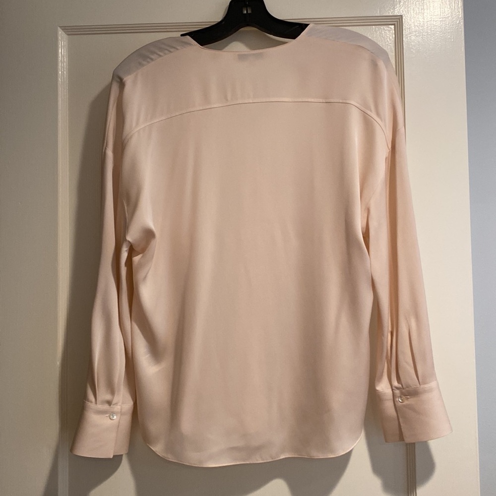 Vince V-Neck Silk Blend Popover - XS - Picture 12 of 15